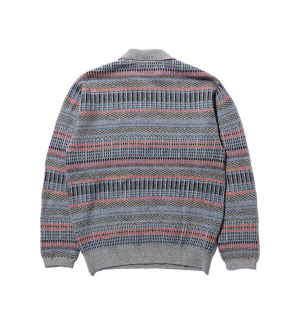 BEAMS PLUS「Half Zip Knit Polo Jacquard」|ポロシャツ|