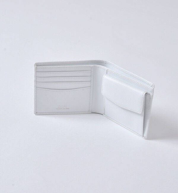 SHIPS「SHIPS:【SAFFIANO LEATHER】 イタリアンレザー 2つ折 財布」|財布|ホワイト