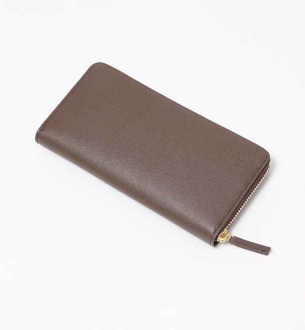 SHIPS「SHIPS:【SAFFIANO LEATHER】 イタリアンレザー 長財布」|財布|ブラウン
