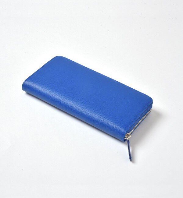 SHIPS「SHIPS:【SAFFIANO LEATHER】 イタリアンレザー 長財布」|財布|ブルー