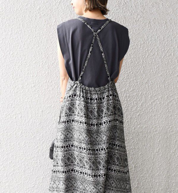 SHIPS for women「プリントホルターネックワンピース◇」|ワンピース|グレー