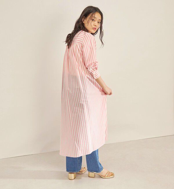 SHIPS for women「〈手洗い可能〉MANTECO カラー ストライプ ワンピース」|ワンピース|