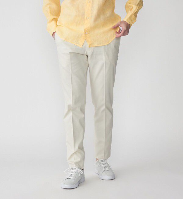 SHIPS「SHIPS:〈手洗い可能〉コットン ノープリーツ コードレーン パンツ」|チノ|