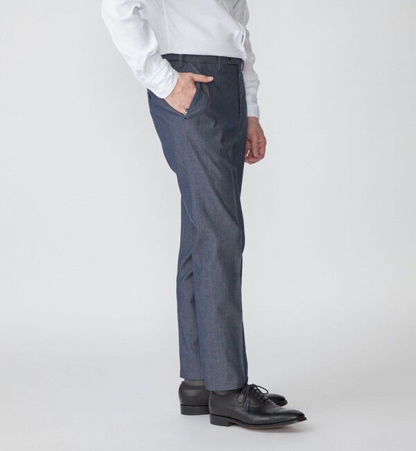 SHIPS「SHIPS:〈手洗い可能〉コットン ノープリーツ コードレーン パンツ」|チノ|