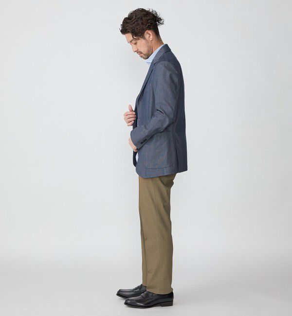 SHIPS「SHIPS: 〈ウエスト調整可能〉 ジャージ ドビー パンツ」|チノ|