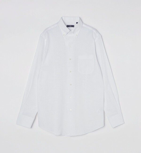 SHIPS「SHIPS: カラミ織り イタリアン ボタンダウン 無地 シャツ」|シャツ・ブラウス|