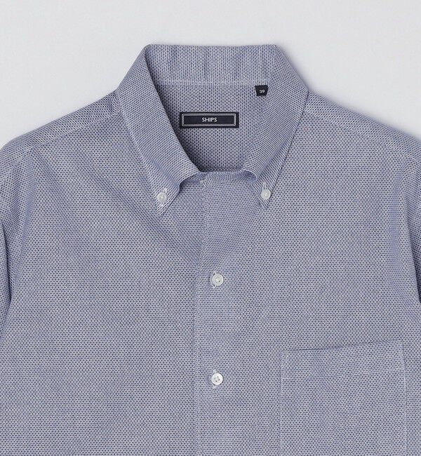 SHIPS「SHIPS: カラミ織り イタリアン ボタンダウン 無地 シャツ」|シャツ・ブラウス|