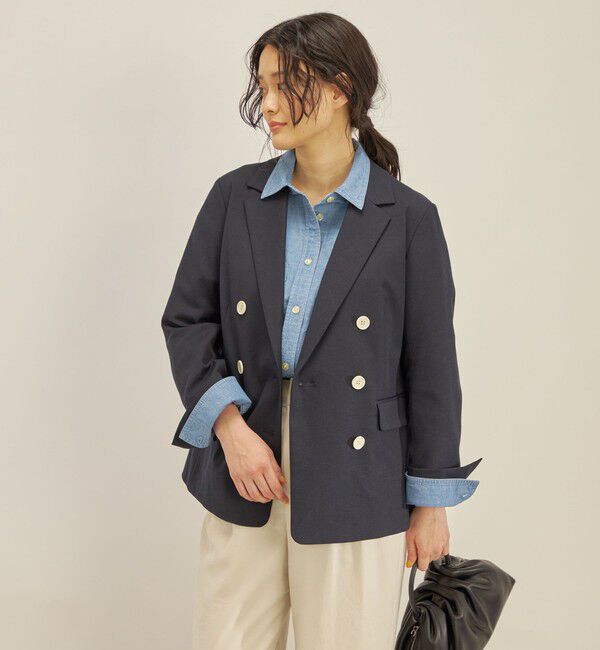 SHIPS for women「コットン リネン オックス ダブル ジャケット」|その他|