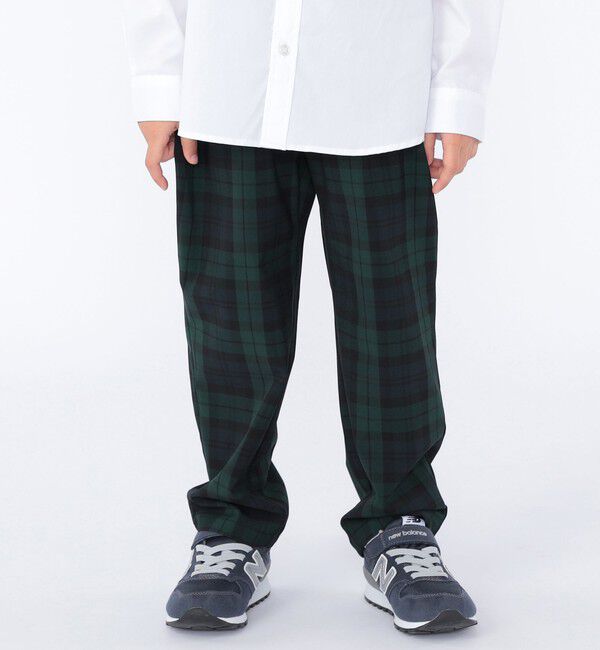 SHIPS KIDS「SHIPS KIDS:100～130cm /〈多機能〉ブラックウォッチ ストレッチ パンツ」|その他|
