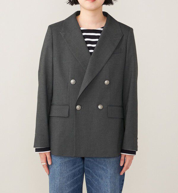quaranciel「quaranciel:〈洗濯機可能〉ハンサム ダブルブレスト ブレザー ジャケット（セットアップ対応）」|テーラードジャケット|