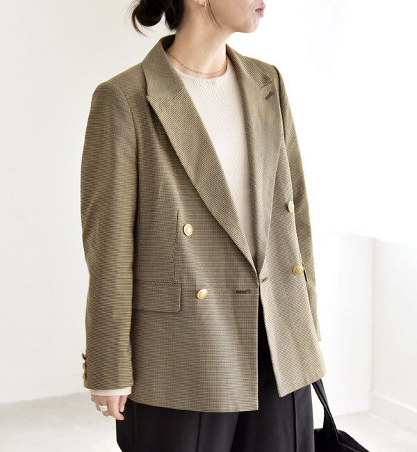 quaranciel「quaranciel:〈洗濯機可能〉ハンサム ダブルブレスト ブレザー ジャケット（セットアップ対応）」|テーラードジャケット|