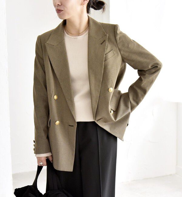 quaranciel「quaranciel:〈洗濯機可能〉ハンサム ダブルブレスト ブレザー ジャケット（セットアップ対応）」|テーラードジャケット|