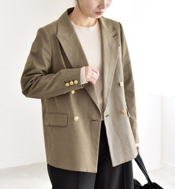 quaranciel「quaranciel:〈洗濯機可能〉ハンサム ダブルブレスト ブレザー ジャケット（セットアップ対応）」|テーラードジャケット|