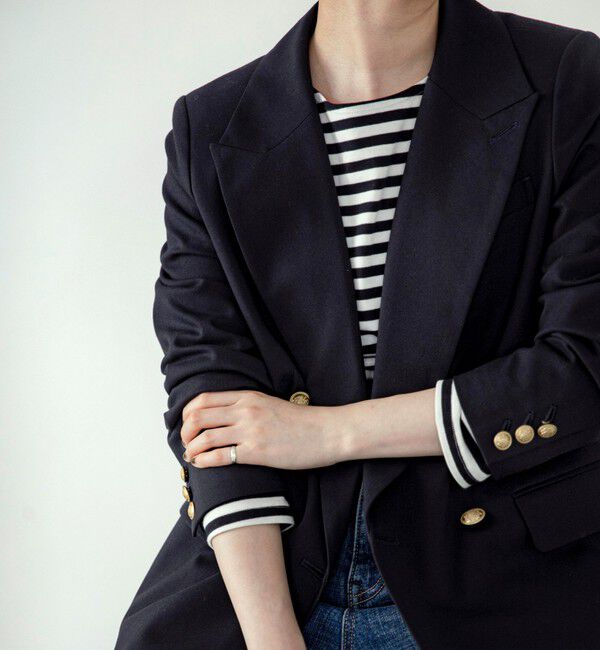 quaranciel「quaranciel:〈洗濯機可能〉ハンサム ダブルブレスト ブレザー ジャケット（セットアップ対応）」|テーラードジャケット|