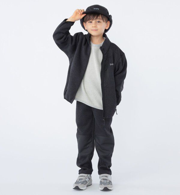 SHIPS KIDS「SHIPS KIDS:100～130cm / ポコポコ ワッフル 長袖 カットソー」|Tシャツ・カットソー|