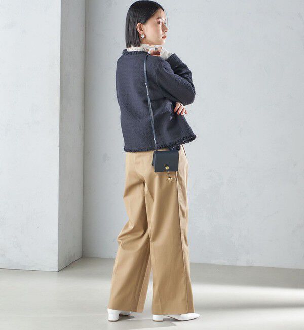 SHIPS for women「〈手洗い可能〉ハイカウント ツイル チノ タック パンツ 24SS ◇」|チノ|