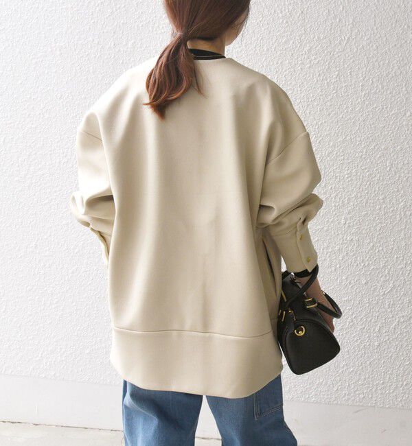 SHIPS any「SHIPS any:〈洗濯機可能〉ダブルジャージー ノーカラー コート」|ノーカラージャケット|