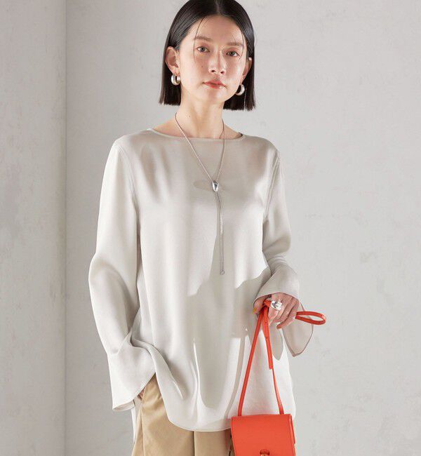 SHIPS for women「〈手洗い可能〉サテン ブラウス◇」|シャツ・ブラウス|