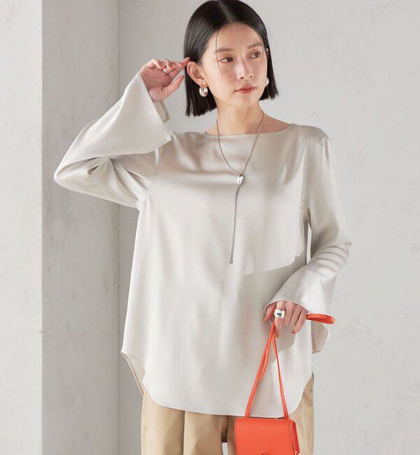 SHIPS for women「〈手洗い可能〉サテン ブラウス◇」|シャツ・ブラウス|