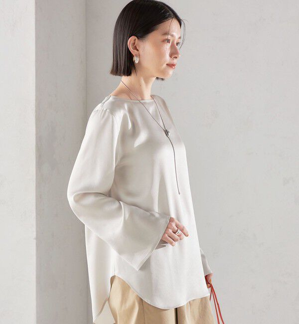 SHIPS for women「〈手洗い可能〉サテン ブラウス◇」|シャツ・ブラウス|