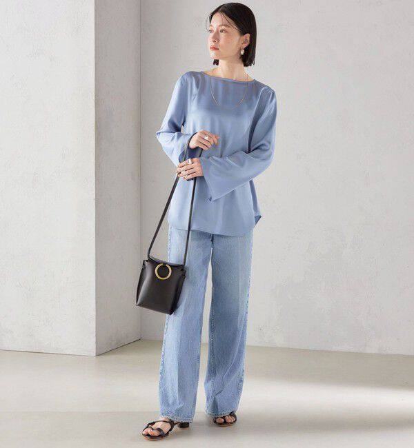 SHIPS for women「〈手洗い可能〉サテン ブラウス◇」|シャツ・ブラウス|