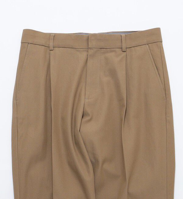 SHIPS「SHIPS: ワンプリーツ オーガニック ツイル パンツ」|スラックス|