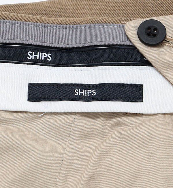 SHIPS「SHIPS: ワンプリーツ オーガニック ツイル パンツ」|スラックス|