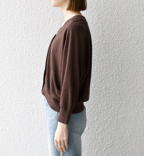 SHIPS any「《一部追加予約》SHIPS any:〈手洗い可能〉リネン ミックス Vネック ショート シアー カーディガン」|カーディガン|