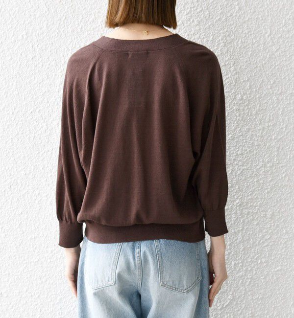 SHIPS any「《一部追加予約》SHIPS any:〈手洗い可能〉リネン ミックス Vネック ショート シアー カーディガン」|カーディガン|