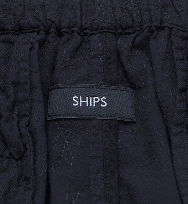 SHIPS「SHIPS:〈洗濯機可能〉エンブロイダリー イージー トラウザーズ (セットアップ対応)」|スラックス|