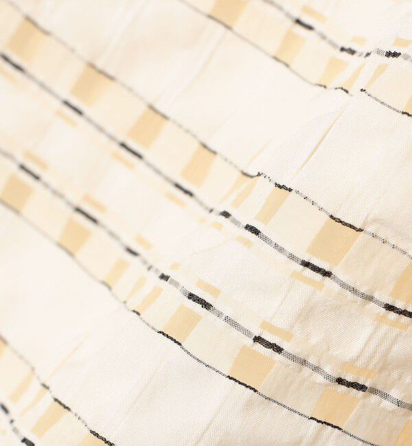 SHIPS any「SHIPS any:〈洗濯機可能〉シアー チェック パフショルダー ワンピース」|ワンピース|