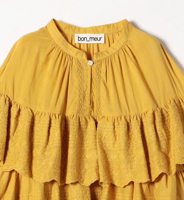 SHIPS any「bon_meur:〈洗濯機可能〉レース ティアード ボリューム ブラウス」|シャツ・ブラウス|