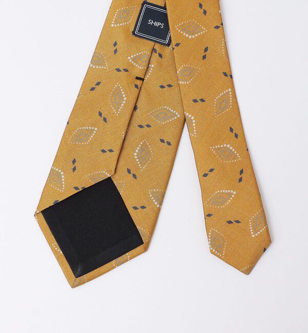 SHIPS「SHIPS: LUXURY シルク スクエア コンビ プリント ネクタイ」|ネクタイ・蝶ネクタイ|