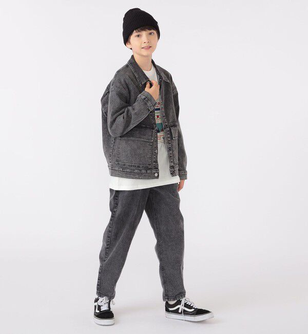 SHIPS KIDS「SHIPS KIDS:140～160cm / ジャージー ライク デニム ジャケット」|その他|