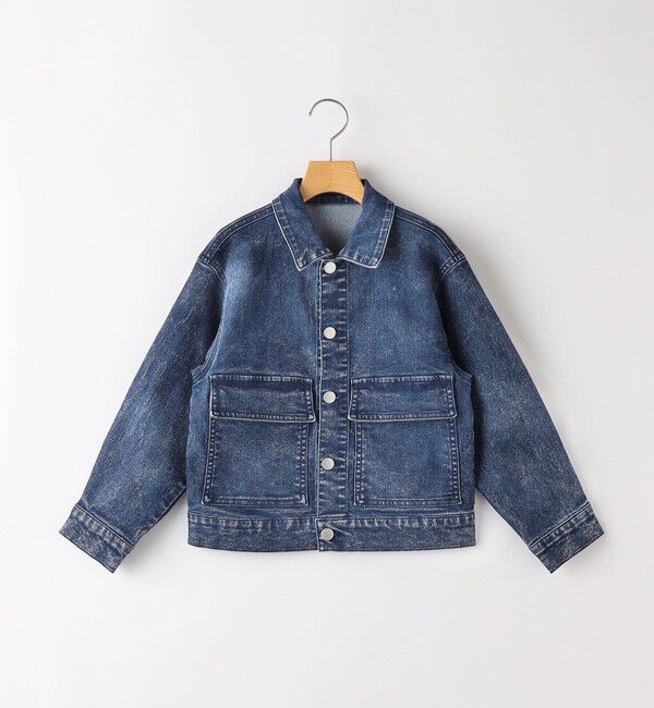 SHIPS KIDS「SHIPS KIDS:140～160cm / ジャージー ライク デニム ジャケット」|その他|