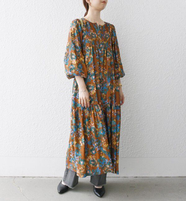 SHIPS any「SHIPS any: 〈手洗い可能〉TROUILLET フラワー プリント ワンピース」|ワンピース|