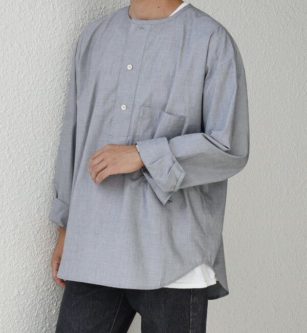 SHIPS any「SHIPS any: オーバーサイズ コットン スリーピング シャツ◇」|シャツ・ブラウス|グレー