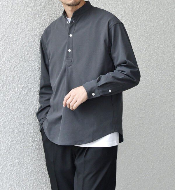 SHIPS any「SHIPS any: SORONA(R) ストレッチ ジャージー バンドスキッパー プルオーバー シャツ◇」|シャツ・ブラウス|