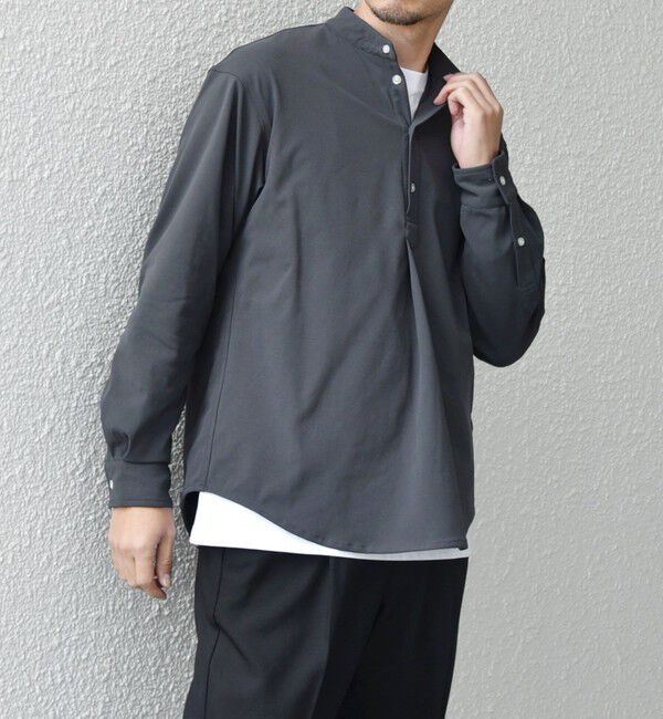 SHIPS any「SHIPS any: SORONA(R) ストレッチ ジャージー バンドスキッパー プルオーバー シャツ◇」|シャツ・ブラウス|