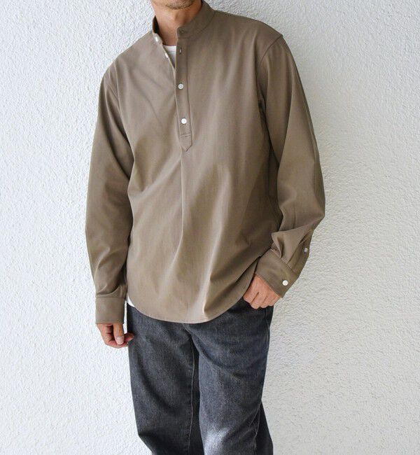 SHIPS any「SHIPS any: SORONA(R) ストレッチ ジャージー バンドスキッパー プルオーバー シャツ◇」|シャツ・ブラウス|