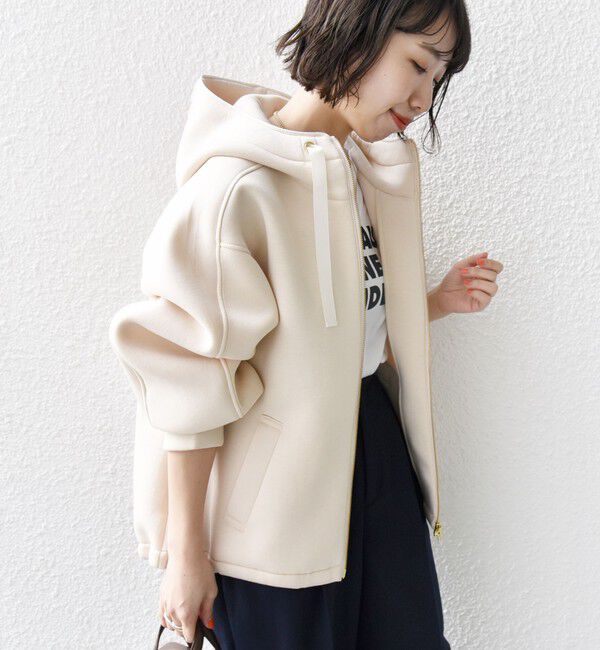 SHIPS for women「【WEB限定】〈手洗い可能〉ダンボール ダブルジップ フーディー 1」|パーカー|