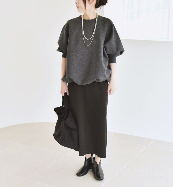 quaranciel「《一部追加予約》quaranciel:〈洗濯機可能〉ポンチ ドロスト ルーズ プルオーバー」|スウェット・ジャージ|