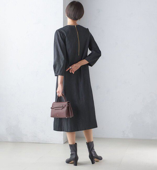 SHIPS for women「〈手洗い可能〉フラワー ジャカード フレア ワンピース」|ワンピース|