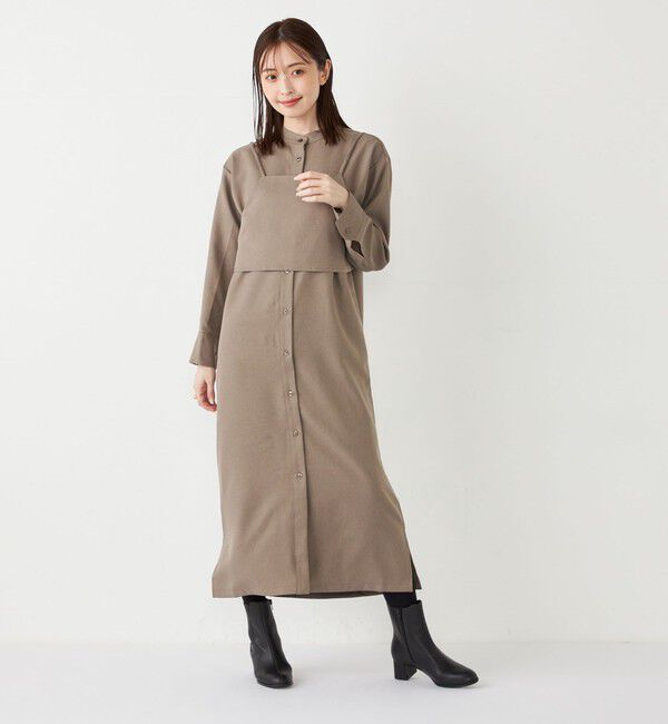 SHIPS Colors 「SHIPS Colors:〈洗濯機可能〉ビスチェ セット シャツ ワンピース」|ワンピース|