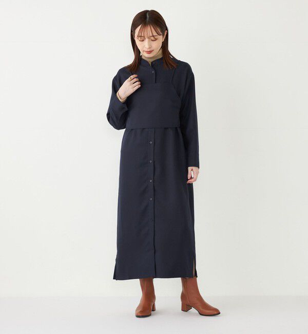 SHIPS Colors 「SHIPS Colors:〈洗濯機可能〉ビスチェ セット シャツ ワンピース」|ワンピース|