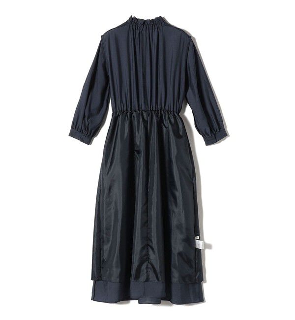 SHIPS for women「〈手洗い可能〉ネック ギャザー 7分袖 ボウタイ ワンピース」|ワンピース|