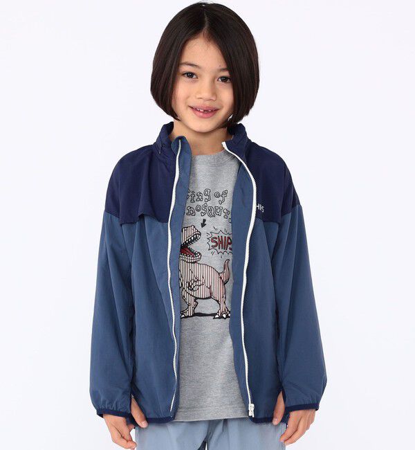 SHIPS KIDS「SHIPS KIDS:100～130cm /〈撥水〉ジップ パーカー」|アウトドア|ネイビー
