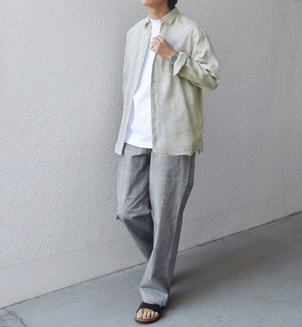 SHIPS any「SHIPS any:〈洗濯機可能〉ピュアリネン レギュラーカラー シャツ◇」|シャツ・ブラウス|