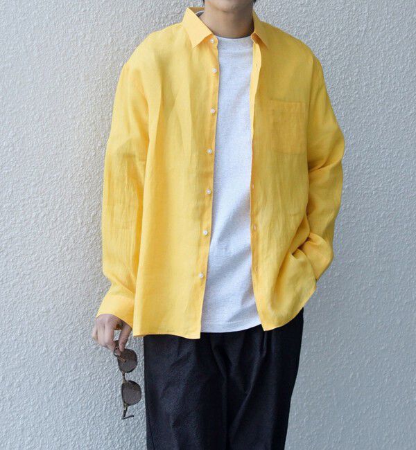 SHIPS any「SHIPS any:〈洗濯機可能〉ピュアリネン レギュラーカラー シャツ◇」|シャツ・ブラウス|