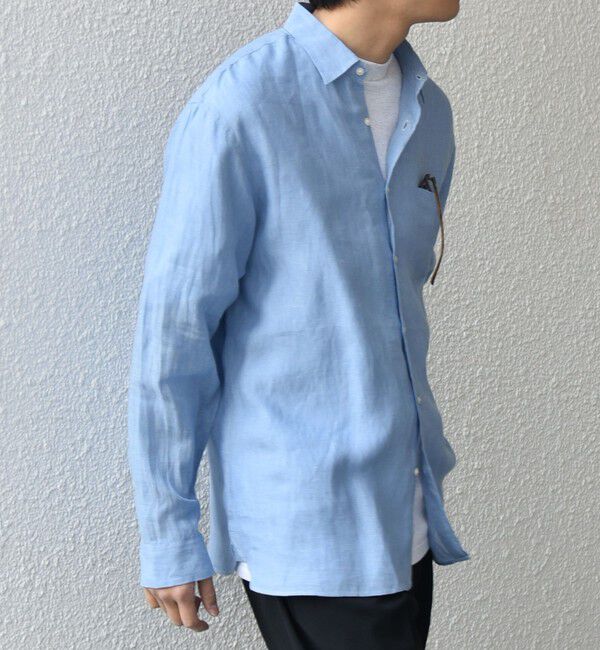 SHIPS any「SHIPS any:〈洗濯機可能〉ピュアリネン レギュラーカラー シャツ◇」|シャツ・ブラウス|